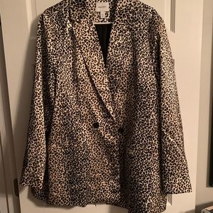 Nine West Cheetah Blazer XXL